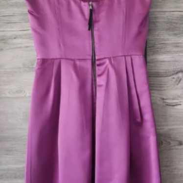 D & G purple satin and black velvet dress silk 38