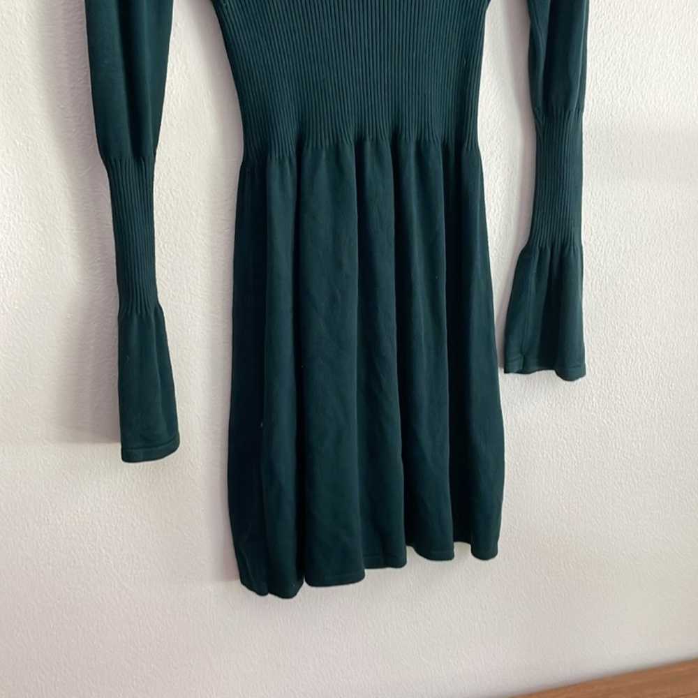 NWOT dark green Express sweater dress  Corseted c… - image 7