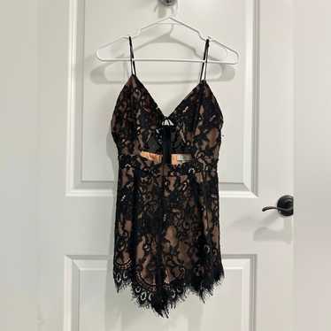 Black Lace Romper