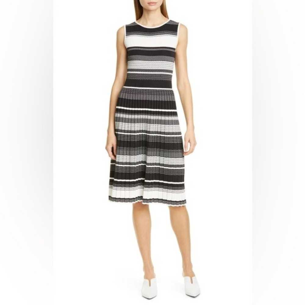 Kate Spade Striped Sleeveless Sweater Dress Black… - image 1