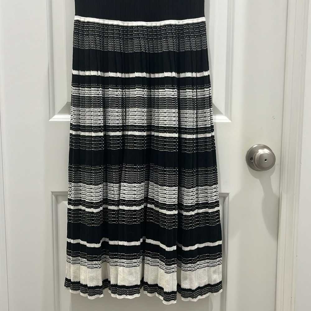 Kate Spade Striped Sleeveless Sweater Dress Black… - image 5