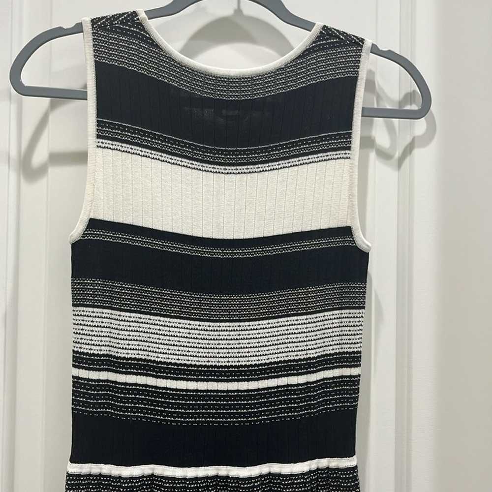 Kate Spade Striped Sleeveless Sweater Dress Black… - image 6