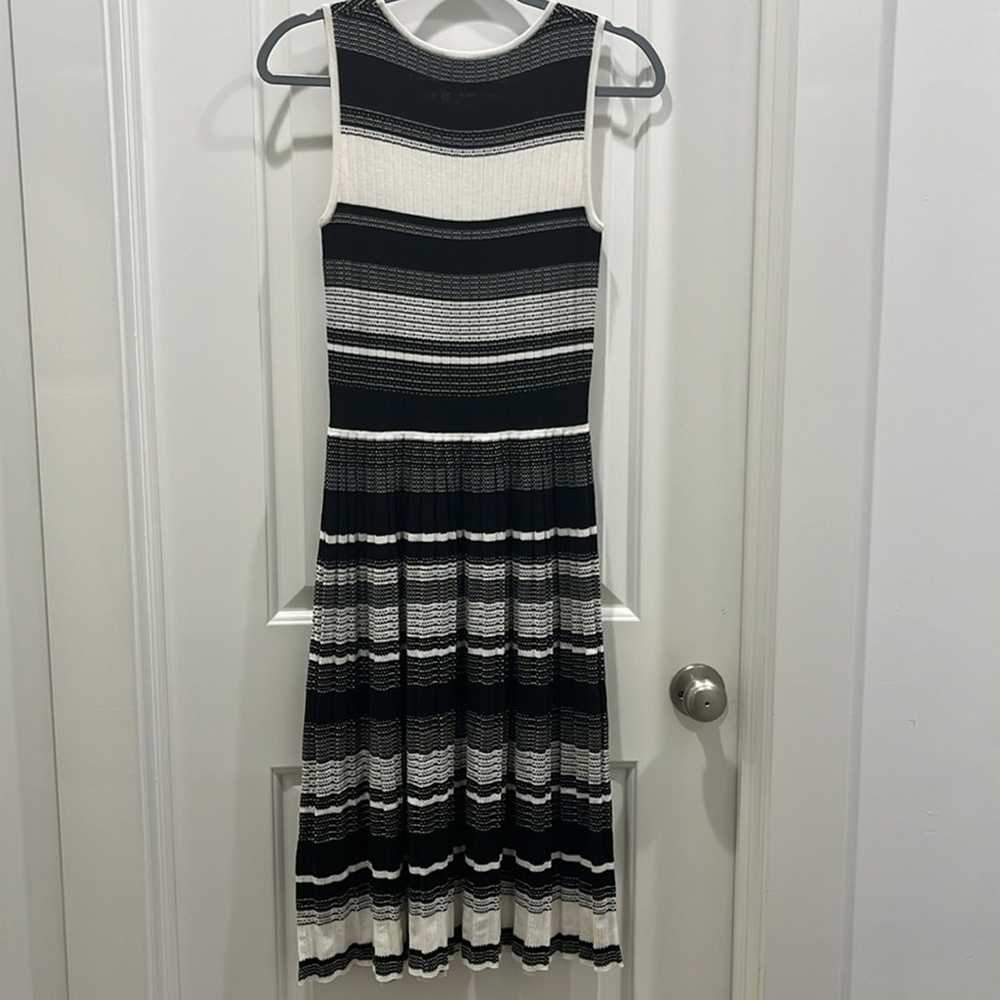 Kate Spade Striped Sleeveless Sweater Dress Black… - image 7