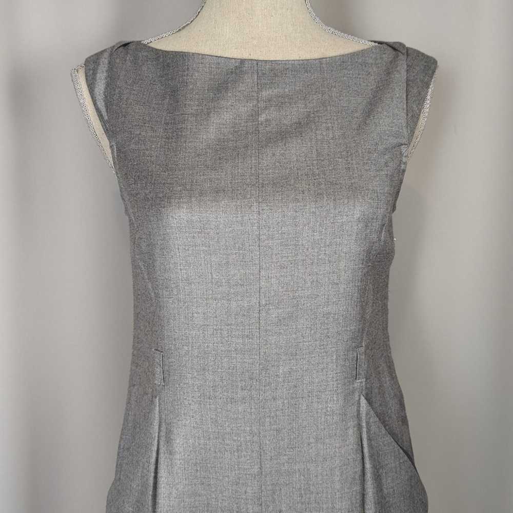 Theory Sleeveless Wool Blend Sheath Dress Gray Si… - image 11