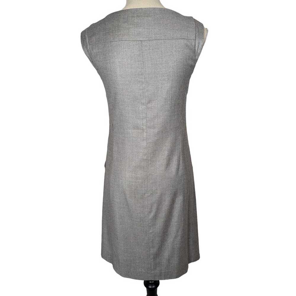 Theory Sleeveless Wool Blend Sheath Dress Gray Si… - image 2