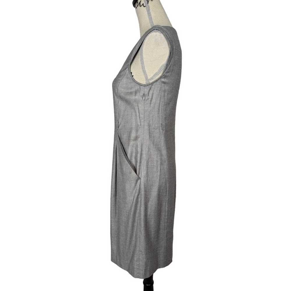 Theory Sleeveless Wool Blend Sheath Dress Gray Si… - image 3