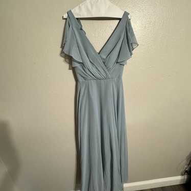 dusty blue bridesmaid dress