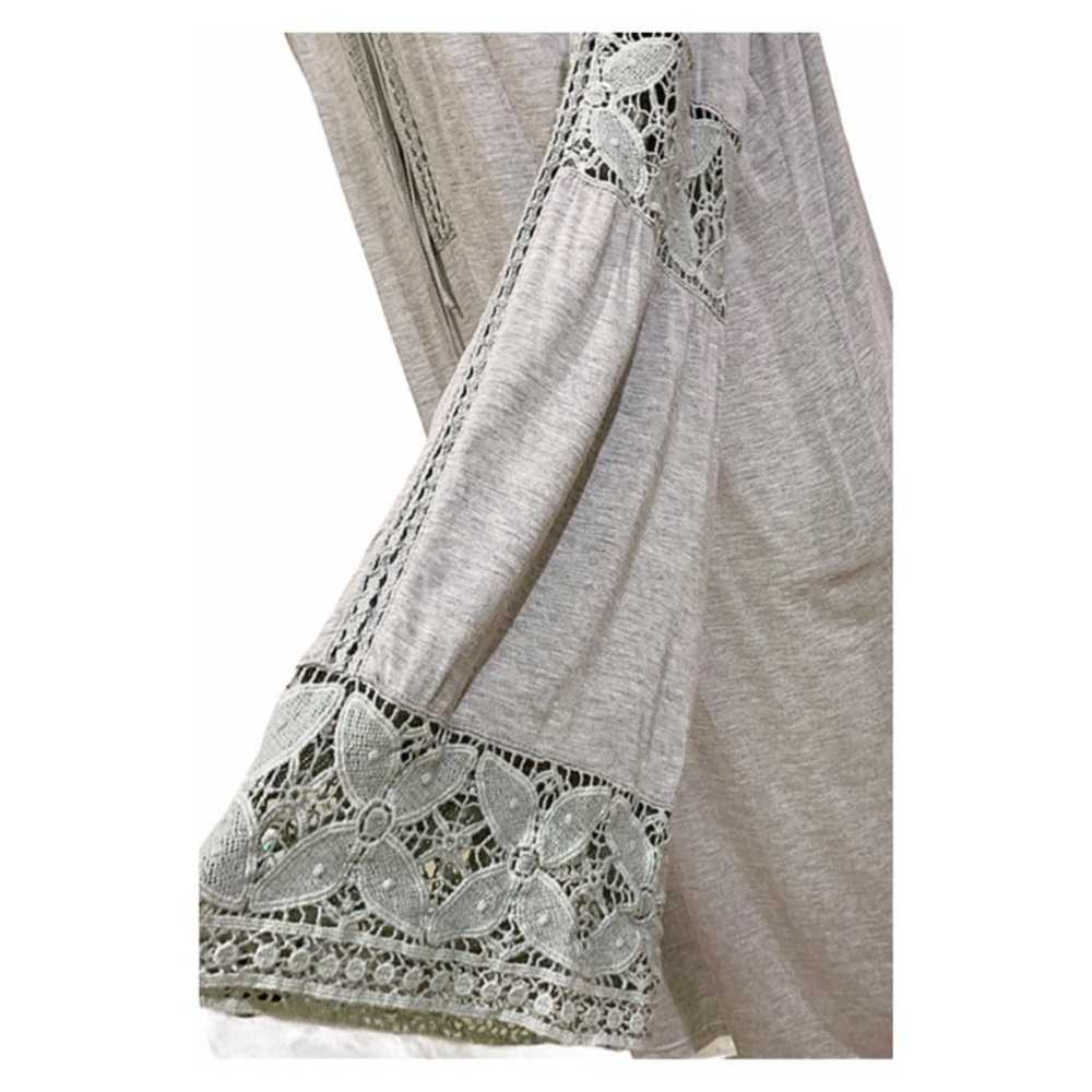 POL Dress/Tunic Light Gray Color Lace Crochet Det… - image 11