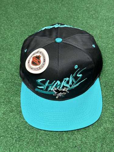 RARE Vintage 90s San Jose Sharks Sports Specialties Script Snapback Hat NHL Cap selling