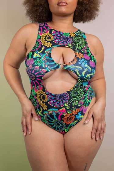 Freedom Rave Wear PsyBloom Keyhole Bodysuit