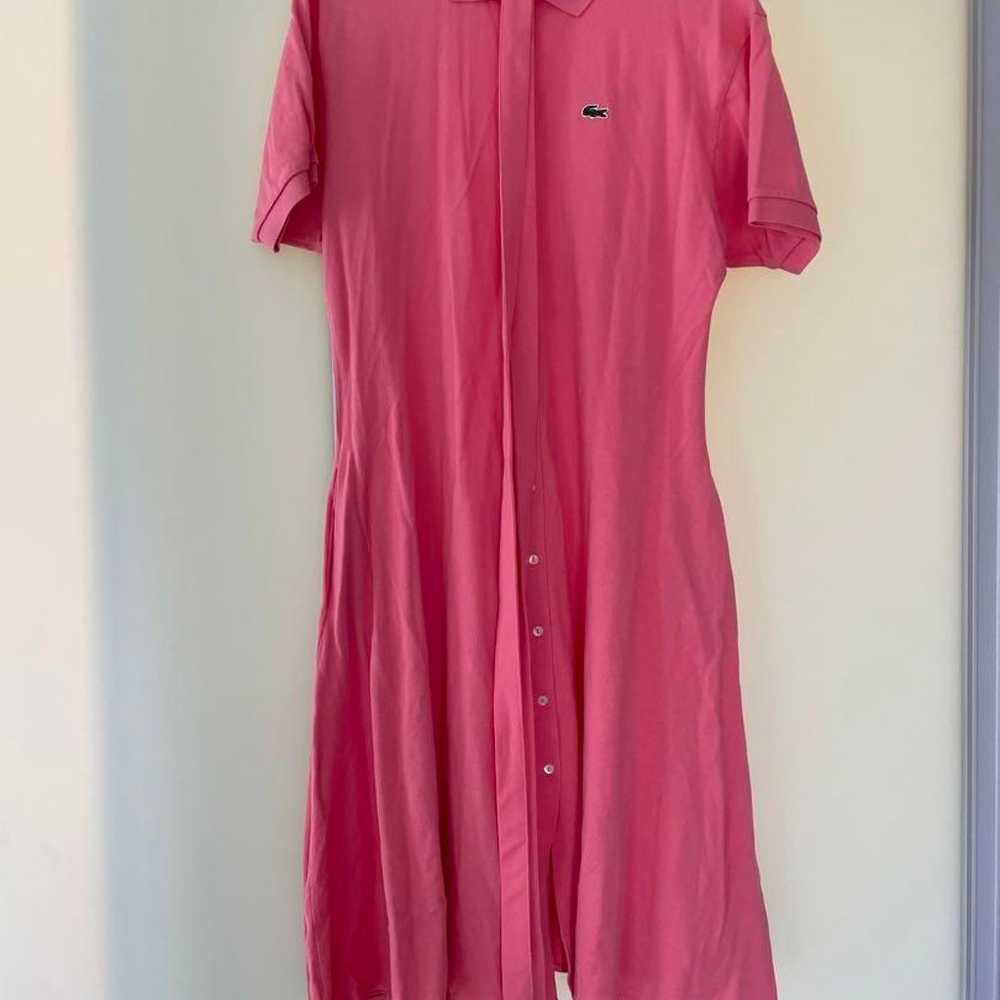 Lacoste polo shirt one-piece long salmon pink. - image 1