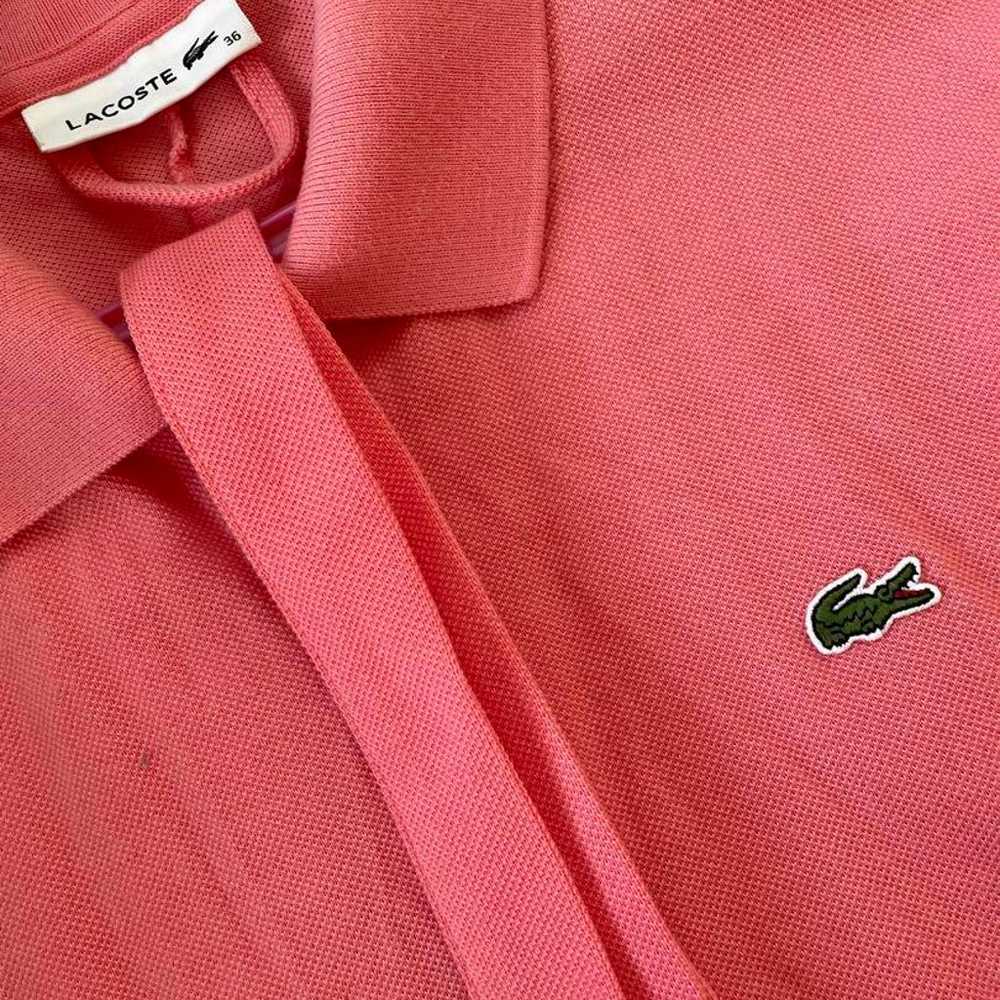 Lacoste polo shirt one-piece long salmon pink. - image 2