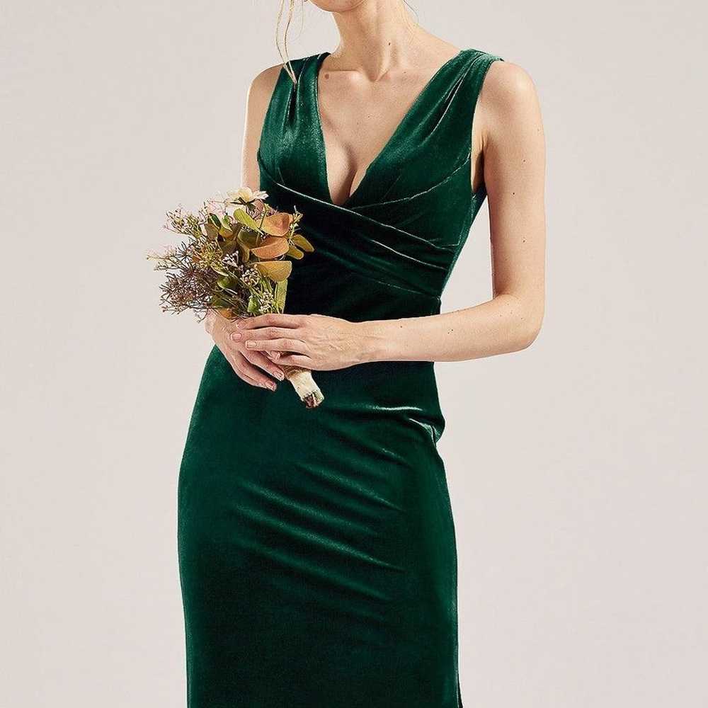 RENZRAGS Formal Dress in Emerald Velvet, Floor Le… - image 3