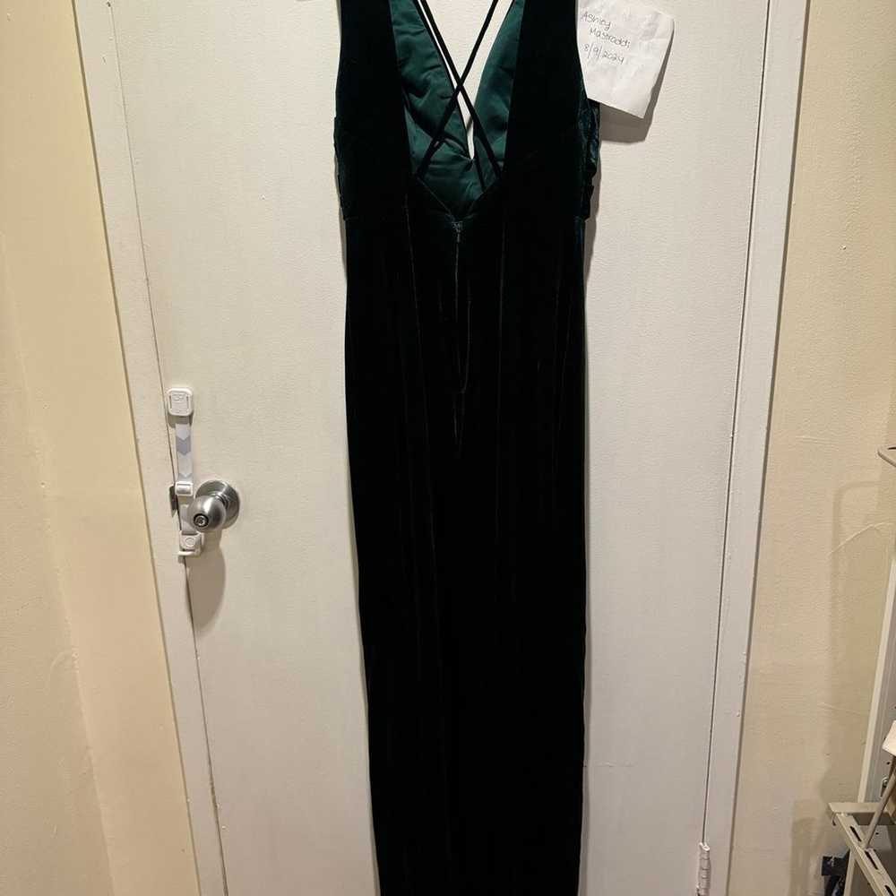 RENZRAGS Formal Dress in Emerald Velvet, Floor Le… - image 7