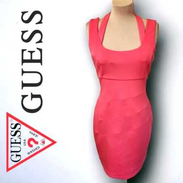 GUESS sherbet pink bodycon scuba dress - size M - image 1