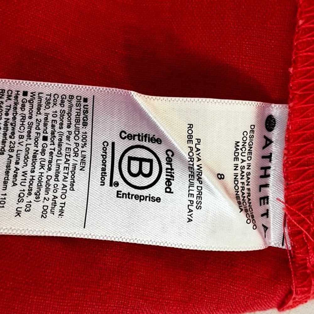 ATHLETA Womens Passionfruit Coral 100% Linen Play… - image 10