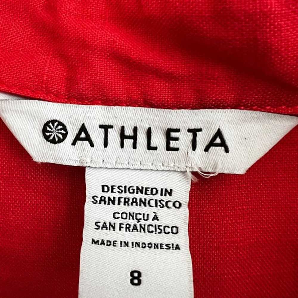 ATHLETA Womens Passionfruit Coral 100% Linen Play… - image 3