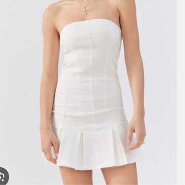 Mini Dress Urban Outfitters White Strapless Dress 