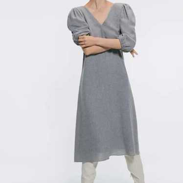 Zara grey wool midi dress (NEW)