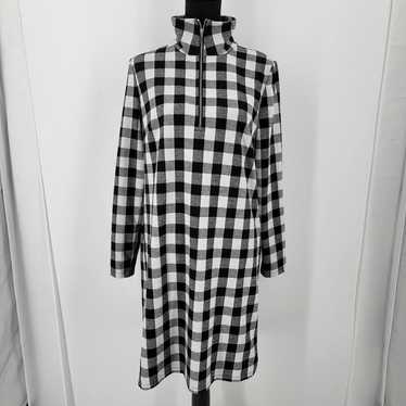 Talbots Dress Women's Medium Buffalo Plaid Zip Moc