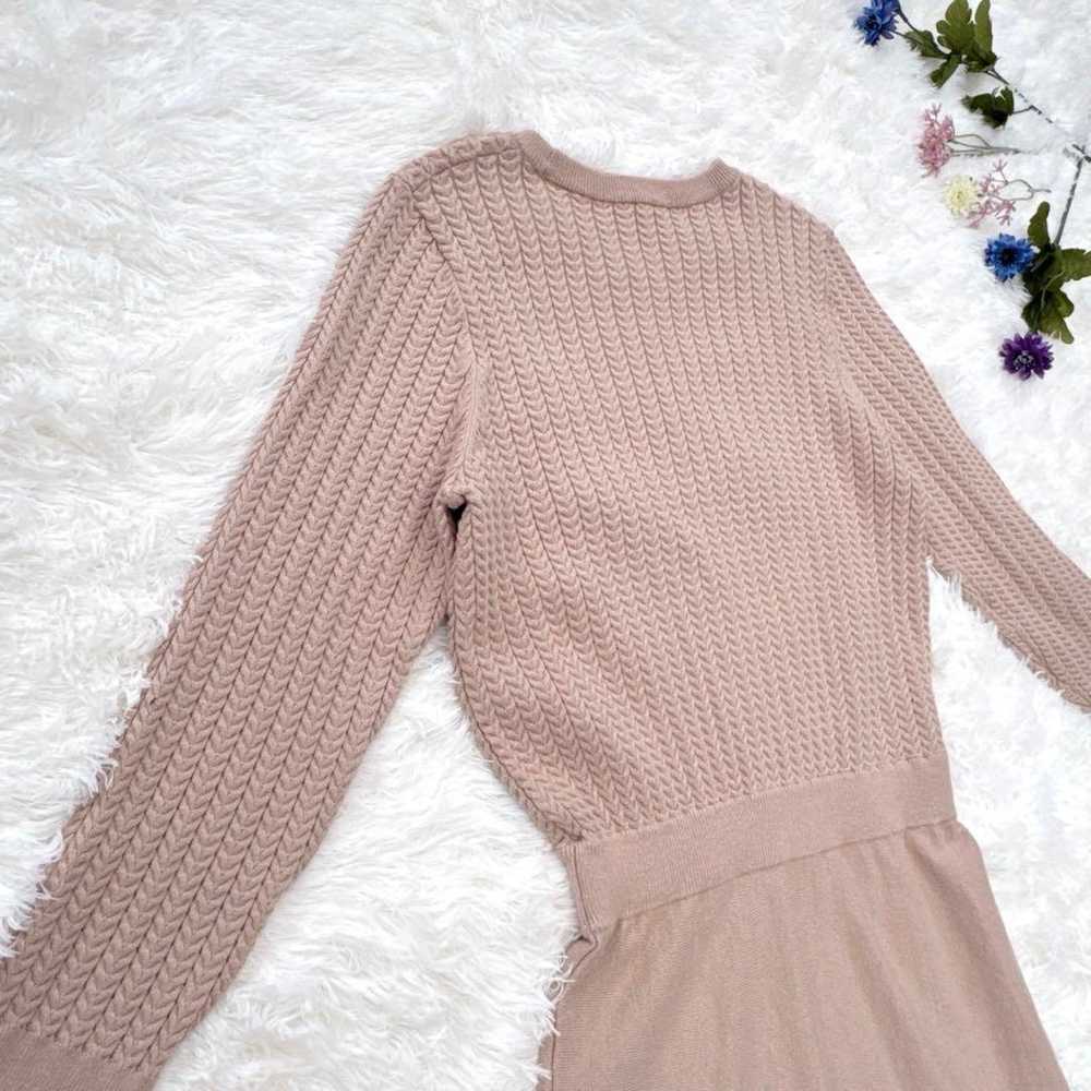 Vis Mini-cable gold button accent knit one-piece … - image 5