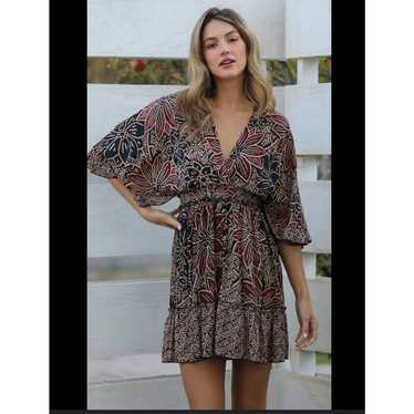 Angie Cameran Dress V Neck Kimono Style Size Large