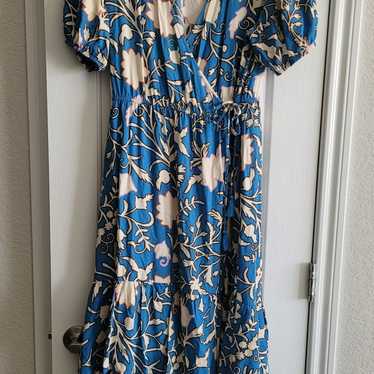 Floral Blue Knox Rose Dress! Size L