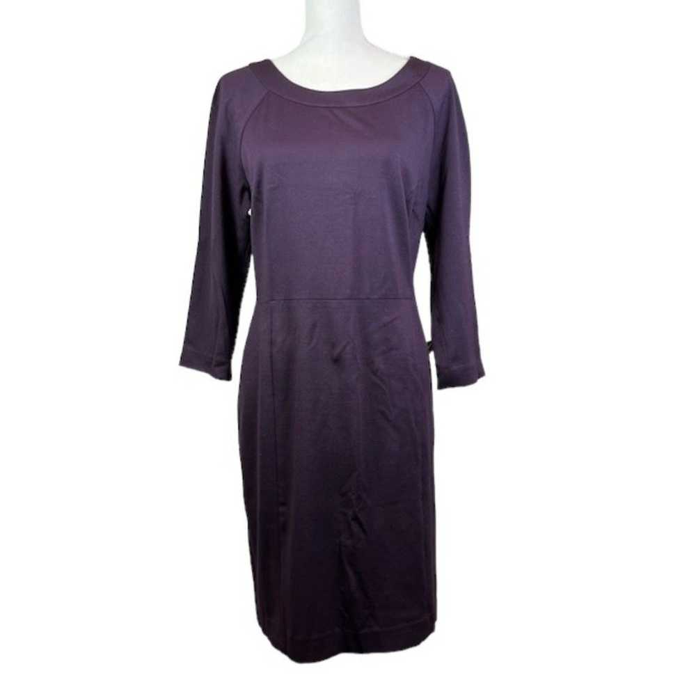 Banana Republic Deep Purple Midi 3/4 Sleeve Dress… - image 1