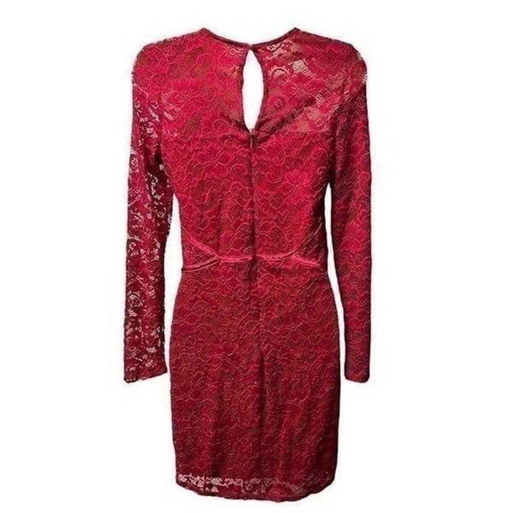 Social Stories Womens Lace Sheath Dress Red Flora… - image 2