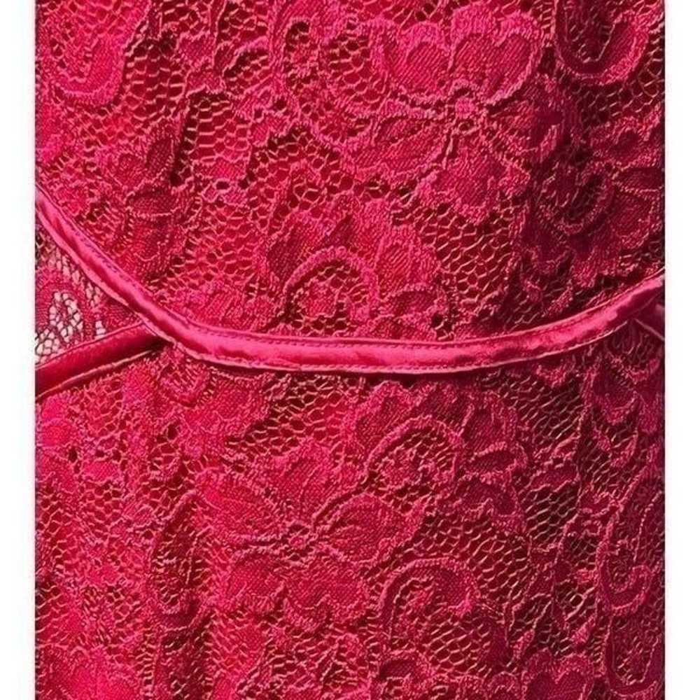 Social Stories Womens Lace Sheath Dress Red Flora… - image 4