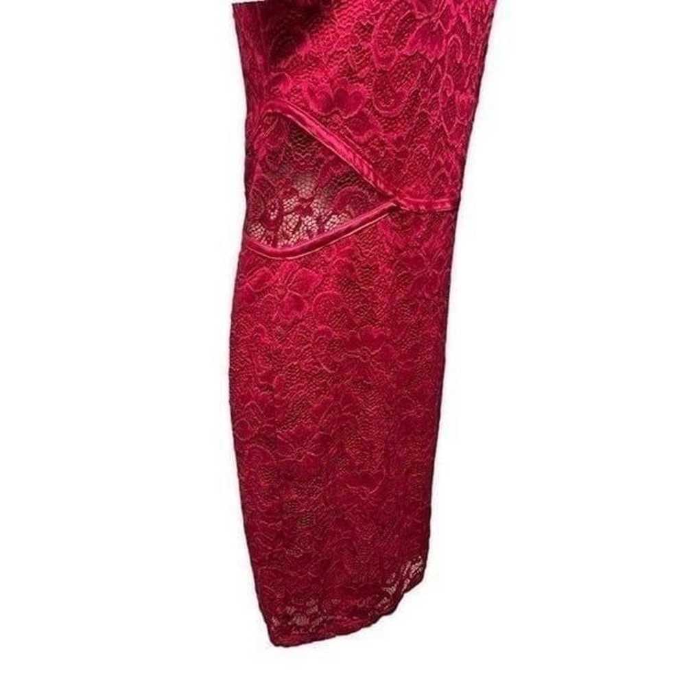 Social Stories Womens Lace Sheath Dress Red Flora… - image 5