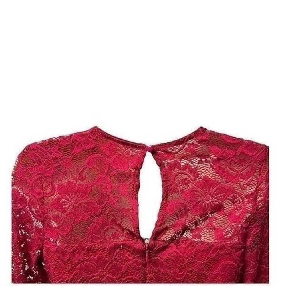 Social Stories Womens Lace Sheath Dress Red Flora… - image 6