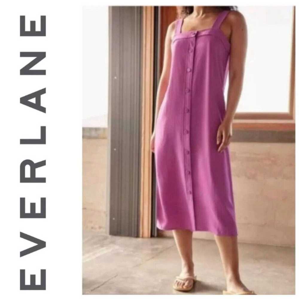 Everlane Magenta Japanese GoWeave Picnic Button d… - image 11