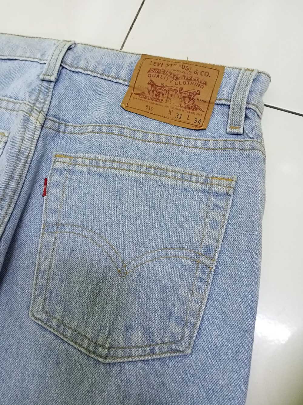 Levi's × Vintage Vintage 90s Levis 510 Light Wash… - image 10