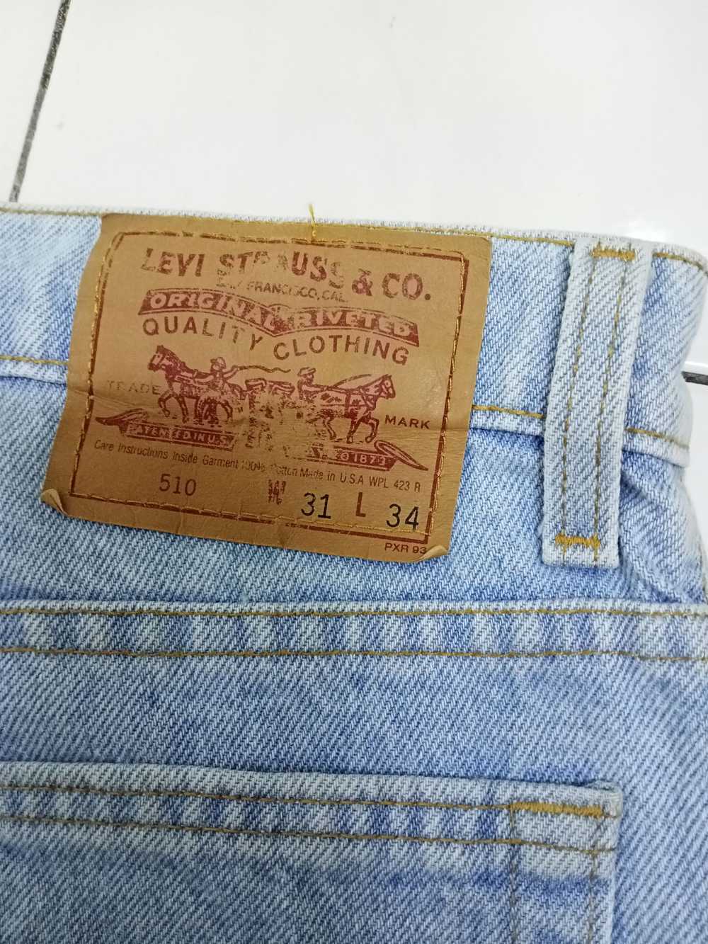 Levi's × Vintage Vintage 90s Levis 510 Light Wash… - image 11