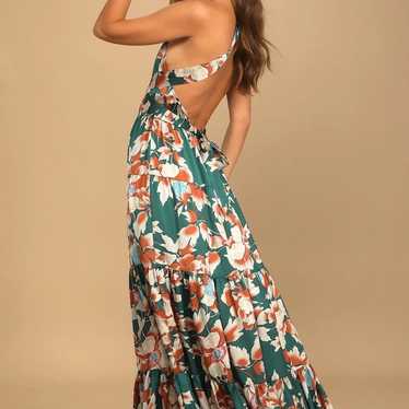 Green Tiered Maxi Dress - image 1