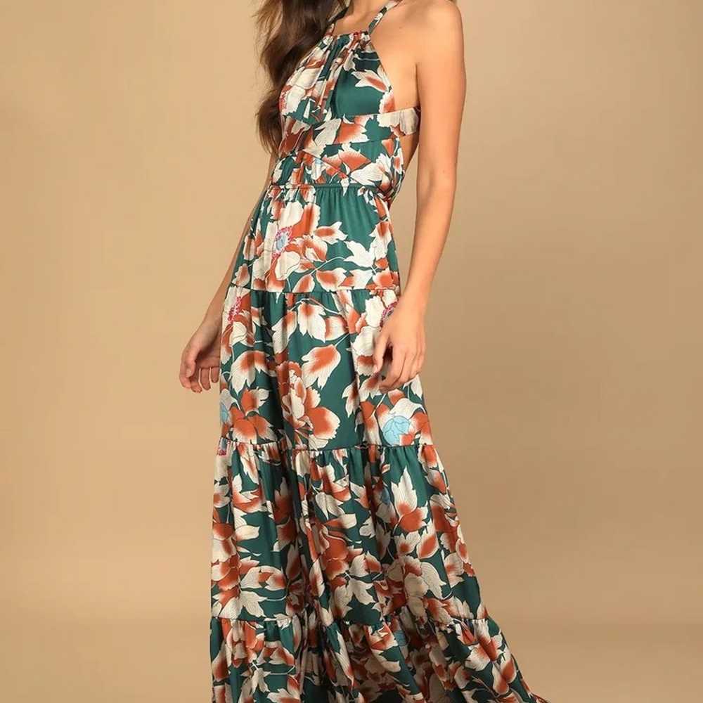 Green Tiered Maxi Dress - image 4