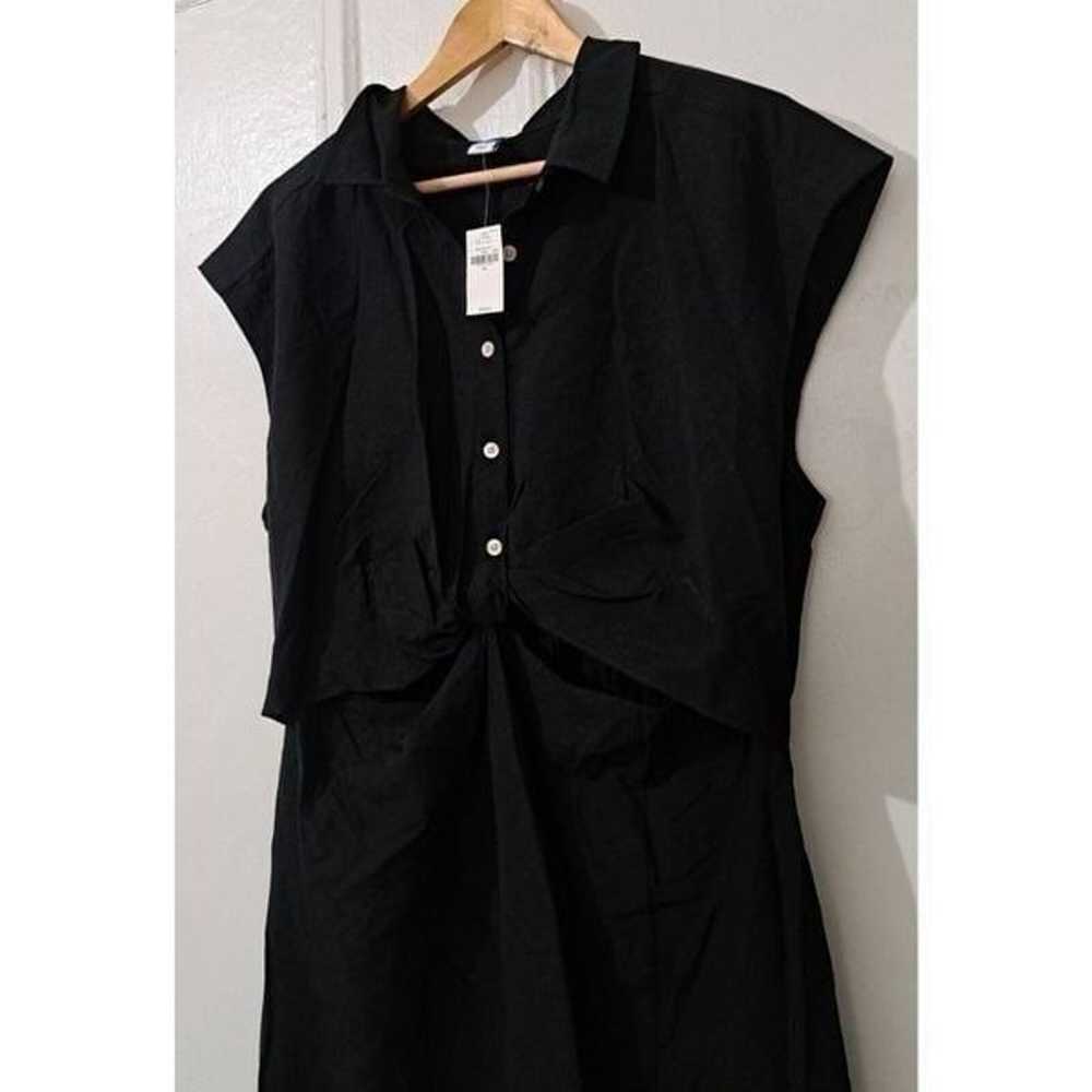 Old Navy Womens Xl Viscose Linen Midi Shirt dress… - image 2