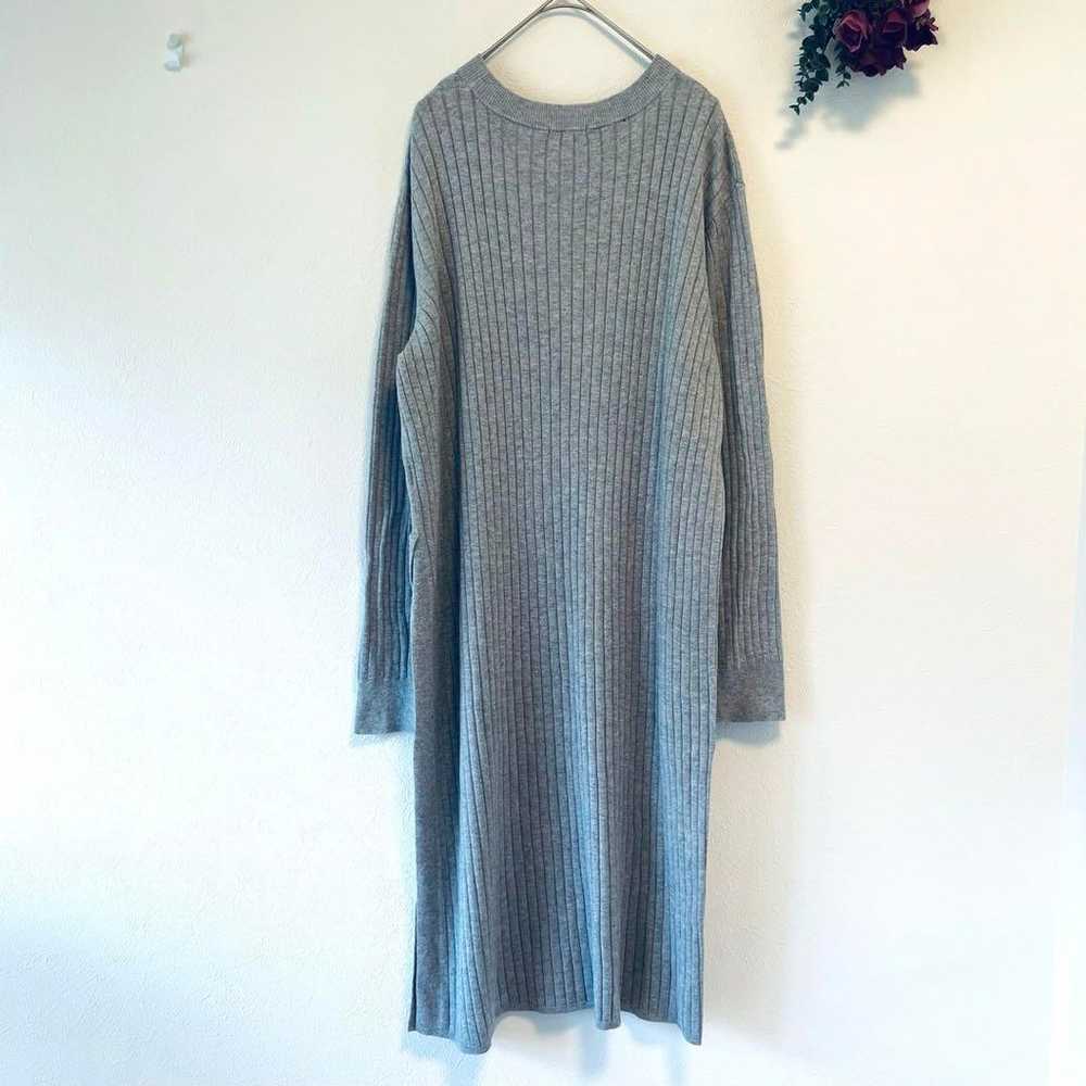 2050【GU】Long-sleeve ribbed cover dress one-piece … - image 7