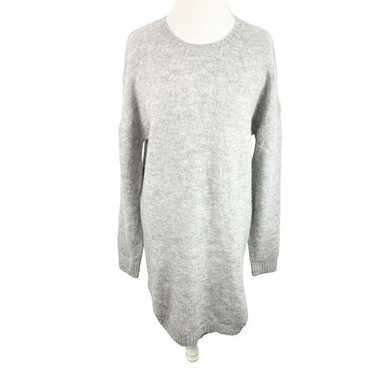 Zara Woman Gray Knit Sweater Dress Drop Long Slee… - image 1