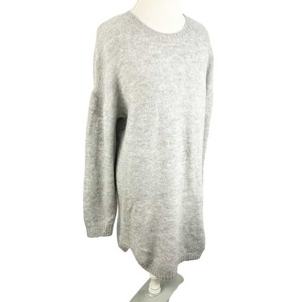 Zara Woman Gray Knit Sweater Dress Drop Long Slee… - image 8