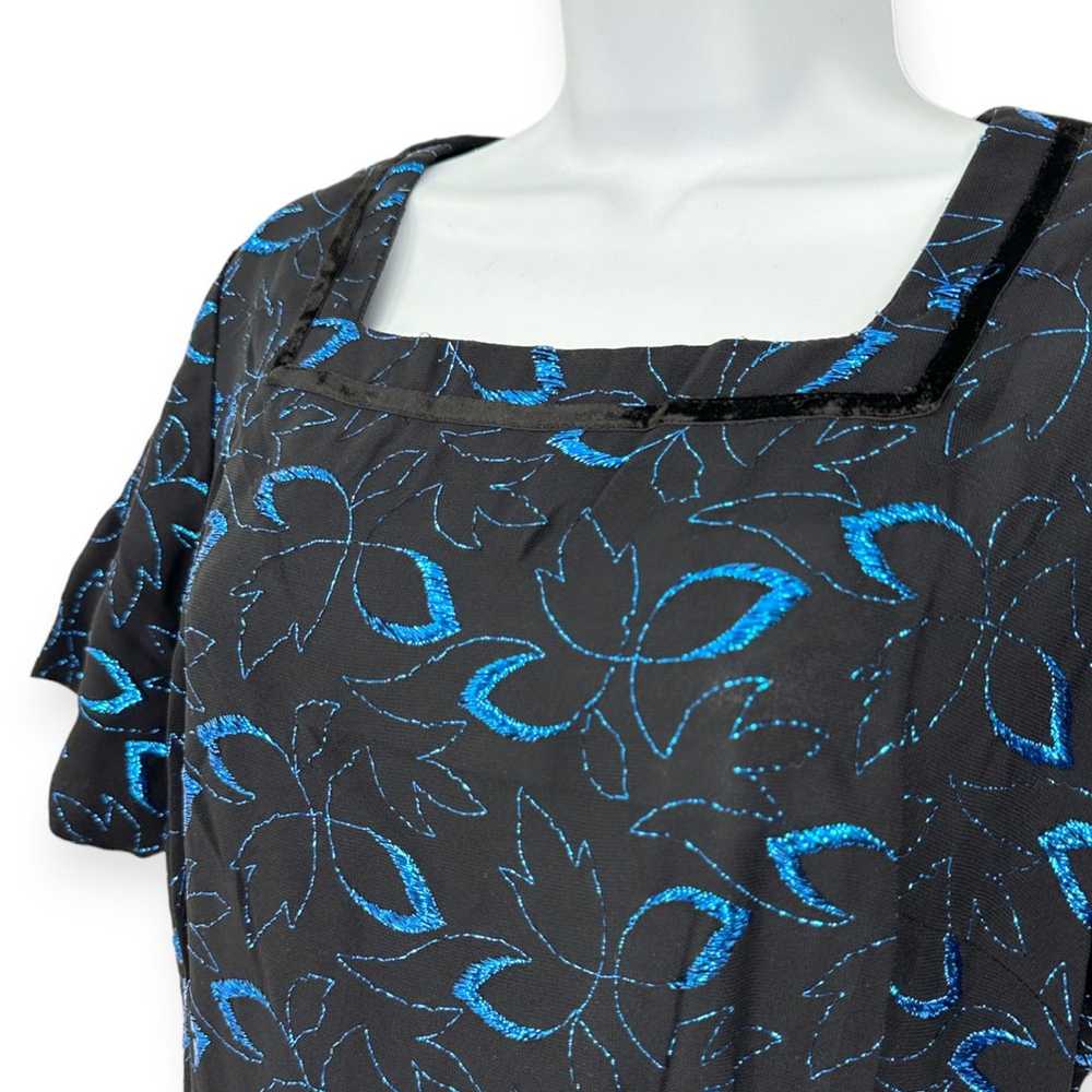 Korell | XL | Custom-Plus Metallic Blue Embroider… - image 3