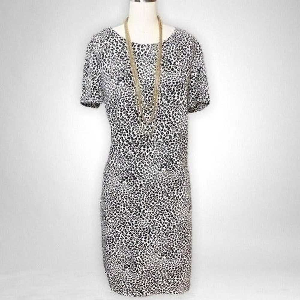 Nanette Lepore Animal Print Shift Dress 6 Small - image 1