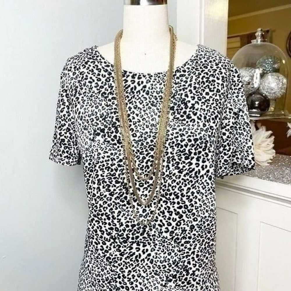 Nanette Lepore Animal Print Shift Dress 6 Small - image 3