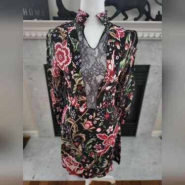 Zara Liberty Floral Long Sleeve Collared Dress wi… - image 1