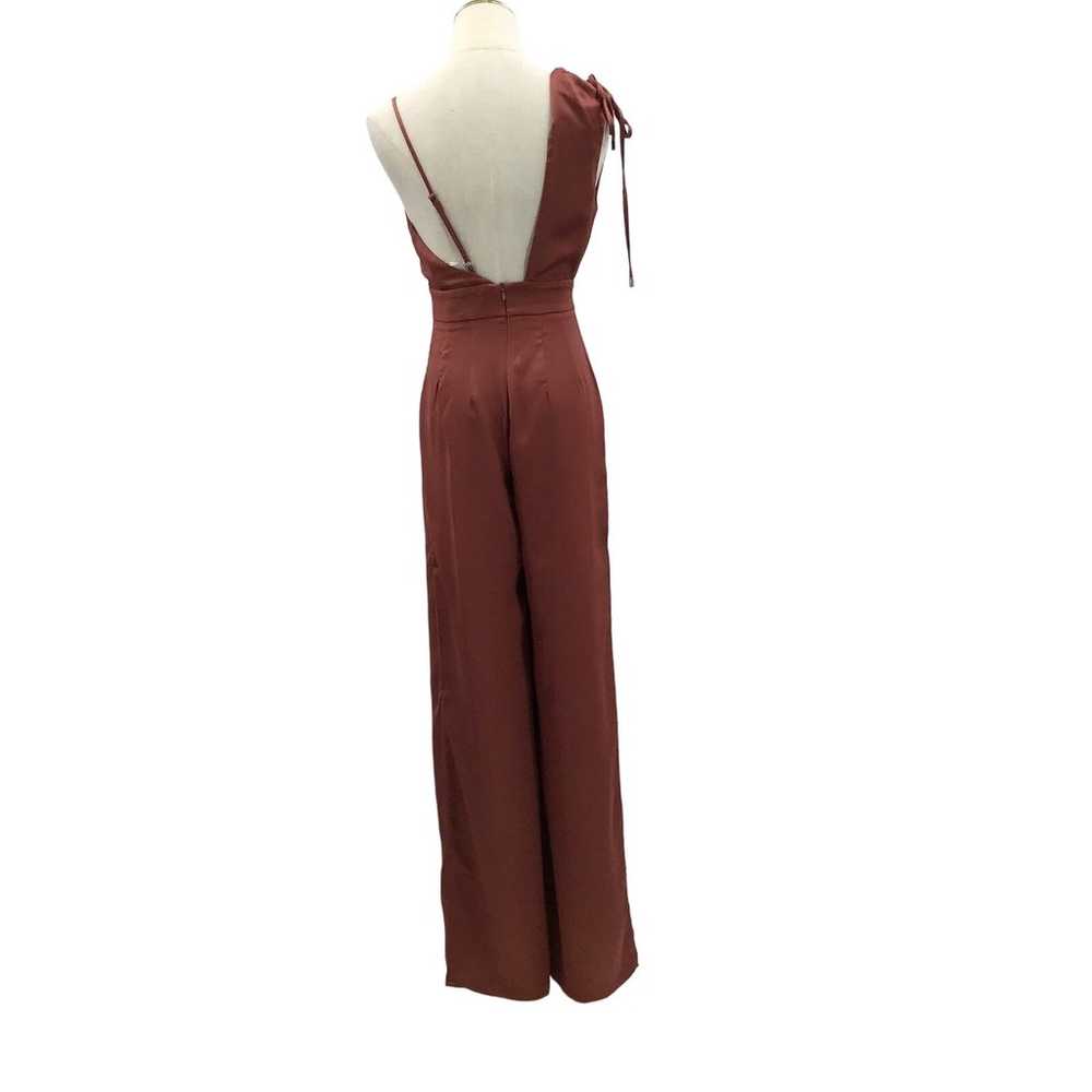 LULU'S SZ S Look of Luxe Rusty Rose Satin Asymmet… - image 4