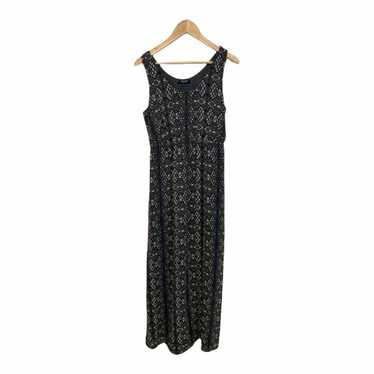 Madewell Black Lace Print Maxi Dress Size 6 #73221