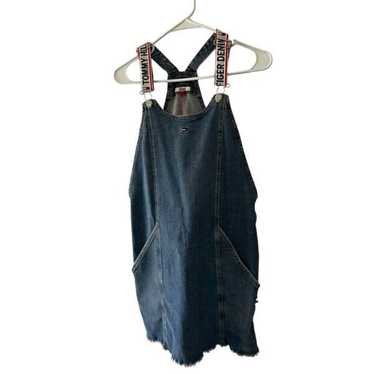 Vintage Tommy Hilfiger Denim Overall Mini Dress Si