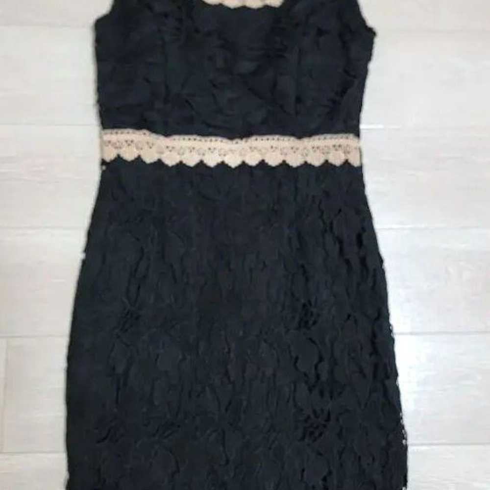 Black lace sleeveless dress - image 1