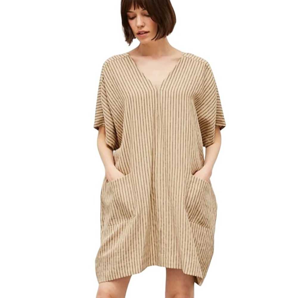 Grade Gather S Womens V Neck Tunic Dress Pockets … - image 1